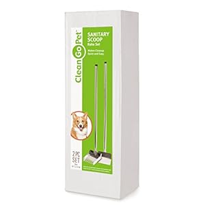   Clean-Go-Sanitary-Dog-Poop-Scooper-36-Length--Uses-Chrome-Plated-Steel-Rake-Style-Tines-to-Scoop-Dog-Waste-on-Grass