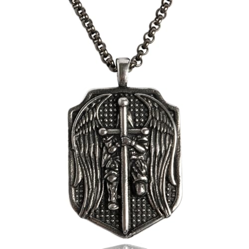 Hero Company St. Michael Pendant - St. Michael The Archangel Necklace - Helps Pair Veterans with a Service Dog or Shelter Dog