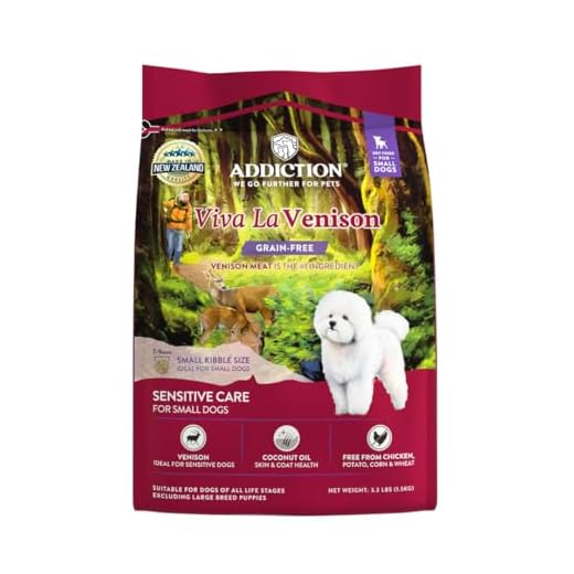Addiction Viva La Venison Grain-Free Dry Dog Food for Small Breeds All Life Stages, Venison Dog Food, Gluten-Free Kibbles for Small Dogs – Made in New Zealand –3.3lb
