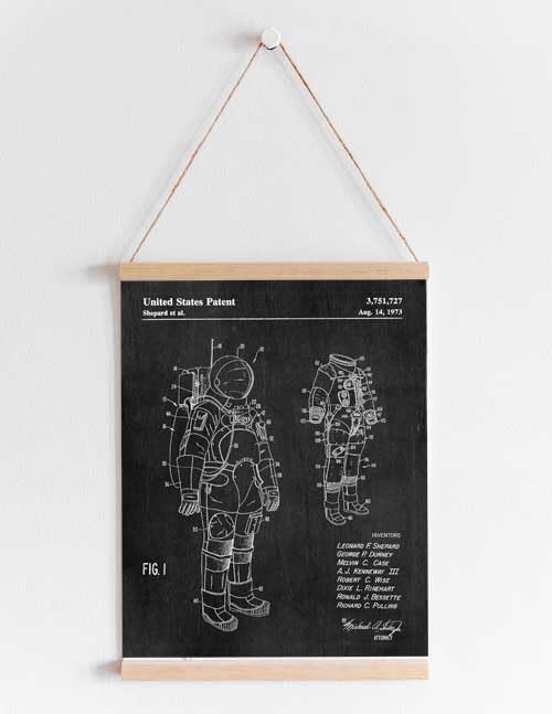 Miniatura 4 de Regalos de decoración espacial  Decoración temática del espacio exterior  6 impresiones artísticas de pared sin marco (8 x 10 pulgadas)  Astronauta