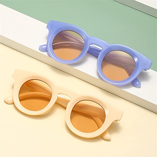 ZENYS Round Outdoor Sunglasses Vacation Fashion Men and Women Decorative Sunglasses (Color : C, Size : 1)2