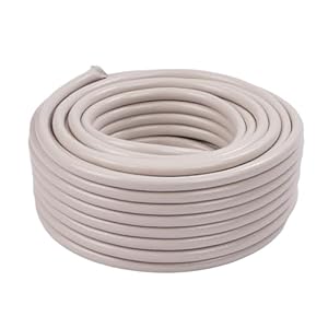 Relaxdays Gartenschlauch, 100 m, universeller Wasserschlauch 1/2", UV- & wetterfest, Gewebeschlauch Garten, PP, beige