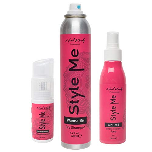 Style Me #FullyStyled Complete Set for Sexy and Healthy Hair Styling â€“ Combo of Dry Shampoo, Texture Spray and Volume Powder â€“ Includes The Style Me Wanna Be, Air Head and Drama Queen (Full Set)