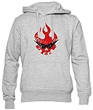 BIOCLOD Gurren Lagann Symbol Hombres Mujeres Unisexo Sudadera Gris Men Women Unisex Hoodie Grey XL