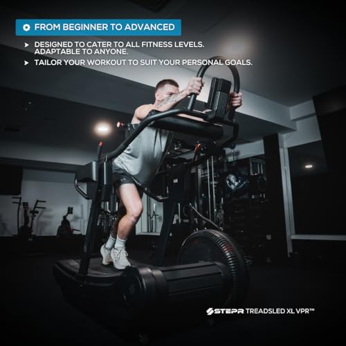 Image of TREADSLED XL VPR, Dual-Mode Curved Treadmill Powered by Patented VPR Air Resistance Technology, Commercial Sled Push Machine, Anti-Rollback Safety and Frictionless Feel