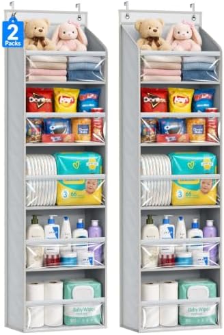 AOODA 2 Pack Over the Door Organizer, Large Capacity Closet Door ...