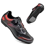 Zapatillas De Ciclismo Hombre Mujer - Zapatos De Montaña Impermeables Antideslizantes, Zapatilla Bicicleta Transpirables, Unisex Adulto para Deportes Al Aire Libre-Black||Numeric_40