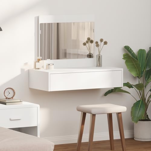 Générique Coiffeuse Murale Blanca 83x40x70 cm,Meubles,Armoires & Meubles de Rangement,Meubles-lavabos,Coiffeuses,Blanc,21.35 KG,865199