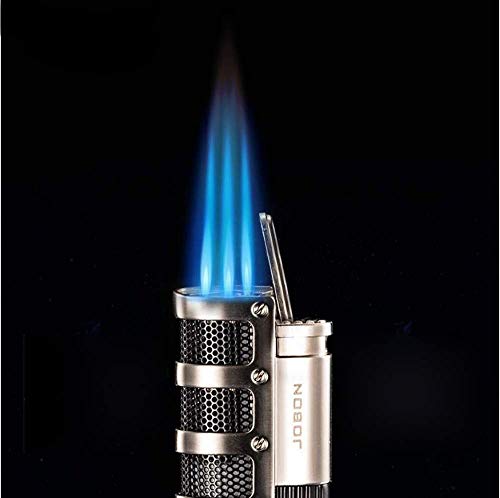 Encendedor soplete triple llama color negro miniatura 4