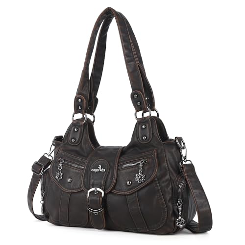 Image of Angel Kiss Hobo Bags for Women Vegan Leather Shoulder Purses and Handbags Ladies Roomy Tote Bags Purse with Crossbody Strap