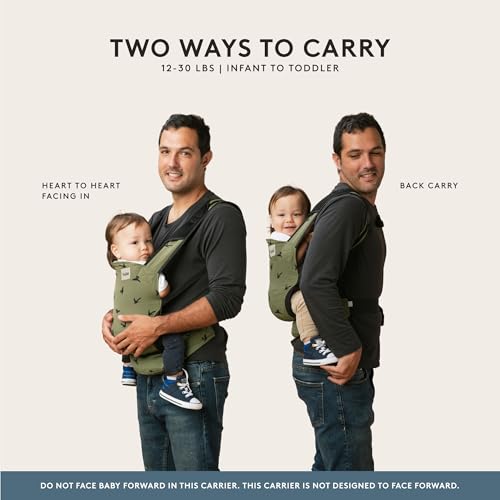 Baby Tula Lite Compact Baby Carrier, Ultra Compact and Lightweight, Travel, Convenient Carry Pouch, Ergonomic and Multiple Posisitions for 12-30 pounds, Soar - Thumbnail 3