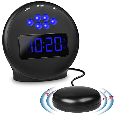 Despertador para Sordos Alarmas Duales con Agitador de Cama Cover