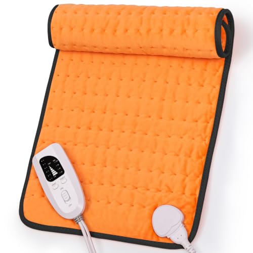 Image of Heating Pad,Electric Heating Pads,Heating Pad for Back,Orange,24x12 Inch