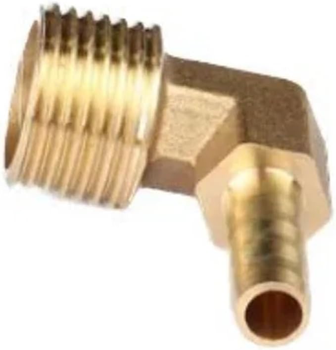 Brass Elbow 10pcs Elbow Brass Barbed Fitting Coupler Connector Adapter For RV Water Hoses(8mm,1/2")