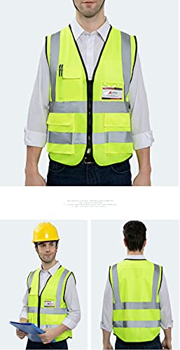 SOUGAO Coletes de Segurança de Alta Visibilidade Coletes de Alta Visibilidade com Listras Refletivas
