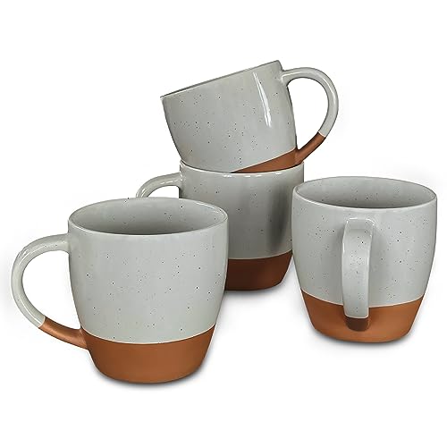 Mora Ceramic Latte Mug Set of 4, 16oz