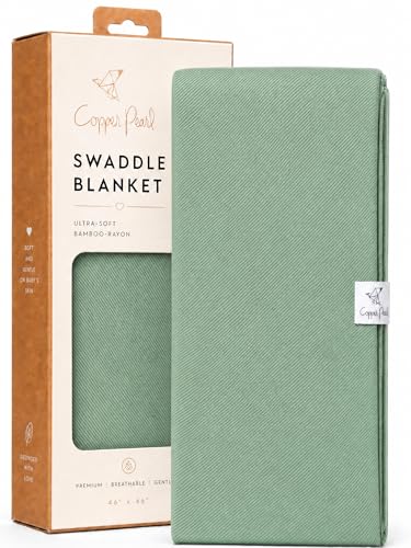 Image of Copper Pearl Swaddle Blankets for Newborns | Soft Stretchy Receiving Blankets for Boys and Girls | Large 46 x 46 Inch Baby Blankets | Lightweight and Breathable Swaddles | Clover