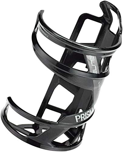 Elite Elite Unisex – Erwachsene Prism Carbon Trinkflaschenhalter, Schwarzglänzend,Weiß, Einheitsgröße