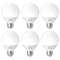 GvvooHome Vanity Light Bulbs for Bathroom, G25 LED Globe Light Bulbs for Makeup Mirror Dressing Room, 60W Equivalent, 5000K Daylight, 800LM, E26 Base, Non-Dimmable, 6-Pack
