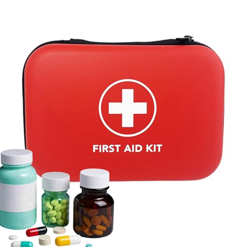 Estuche organizador de viaje – Bolsa de almacenamiento de ABS impermeable de 17 x 12 x 5 cm, caja fuerte con cremallera, contenedor vacío ligero | Soporte portátil para joyas de maquillaje para
