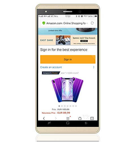 Moviles Libres Baratos 4G, Pantalla 5.0" Telefono Móvil, Android 7.0 Batería 2800mAh...