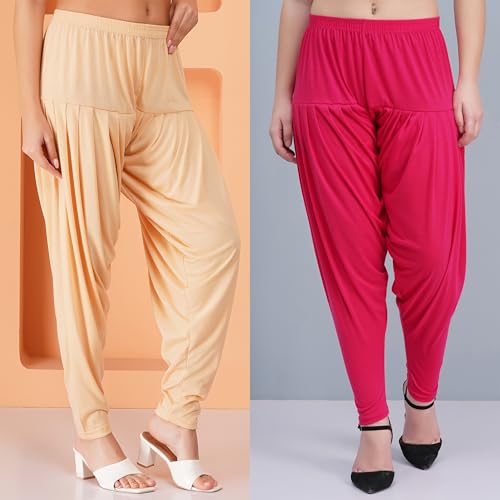 Image of Buy That Trendz Women's Viscose Dhoti Patiyala Salwar Harem Bottoms Pants