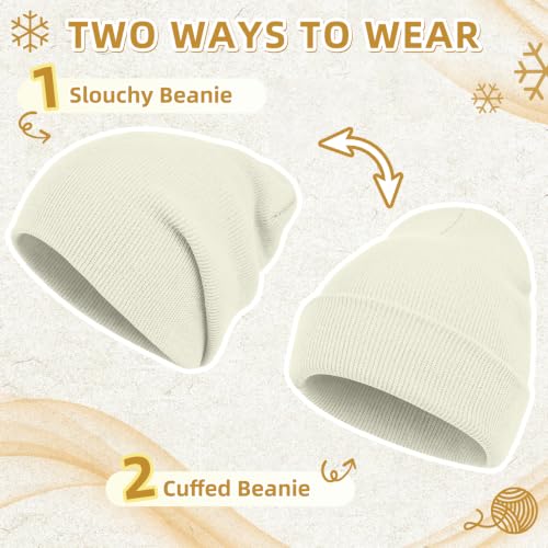 Image of ZOORON Beanie for Men Women Slouchy Winter Beanie Hats Cuffed Skull Caps