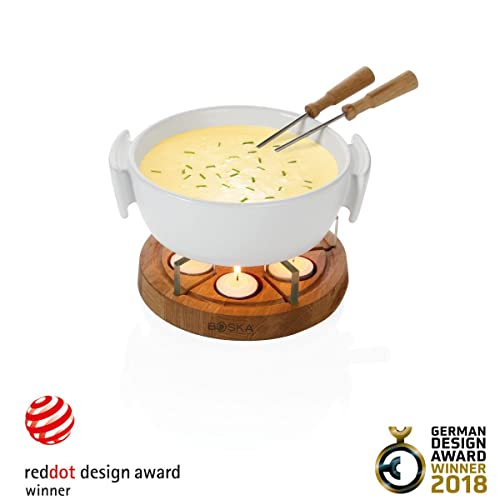 Boska Twinkle Cheese Fondue Pot - Great For Meat, Chocolate, And Cheese Snack - Serve 4 Persons Wedding Registry Items Kitchen Gifts For Family Housewarming - Use With Fondue Sticks #TOP2