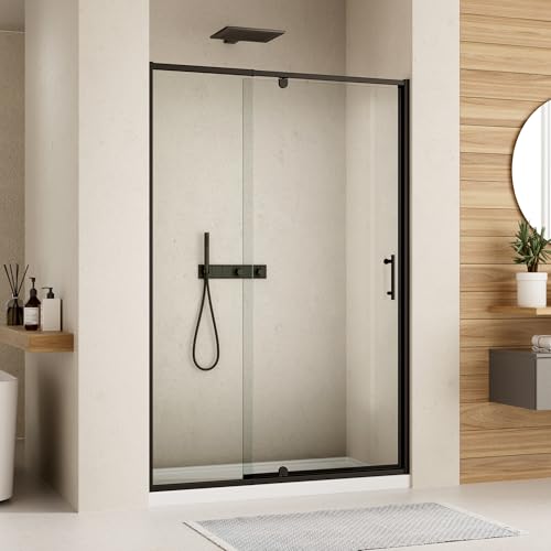 Image of Royal Guard 38-42 inch W x 71 inch H Pivot Glass Shower Door,Matte Black