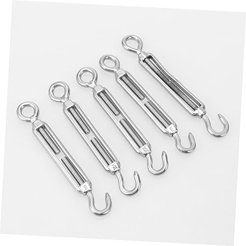 Zerodeko 5pcs Tensor para Cable de Acero Inoxidable con Ojal y Gancho tipo Bloom Bolt miniatura 3