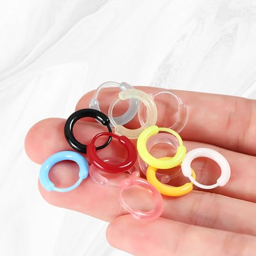 12 Pairs Hoop Earrings for Women - Clear Plastic Hoops for Sensitive Ears3