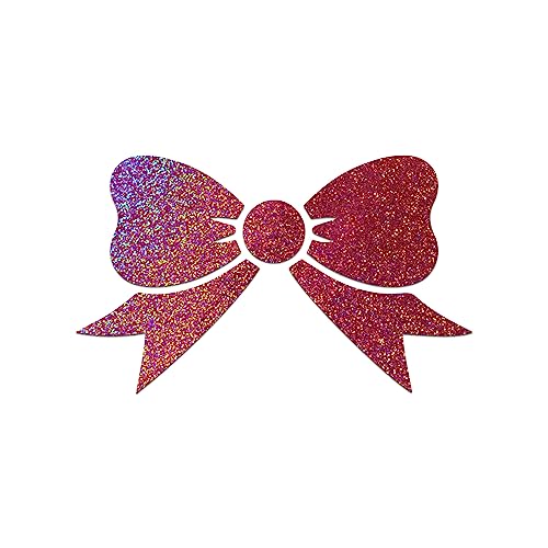 Bow Tie Sticker Vinyl Decal Notebook Car Window Laptop 2.5' x 4' (Pink Holographic)