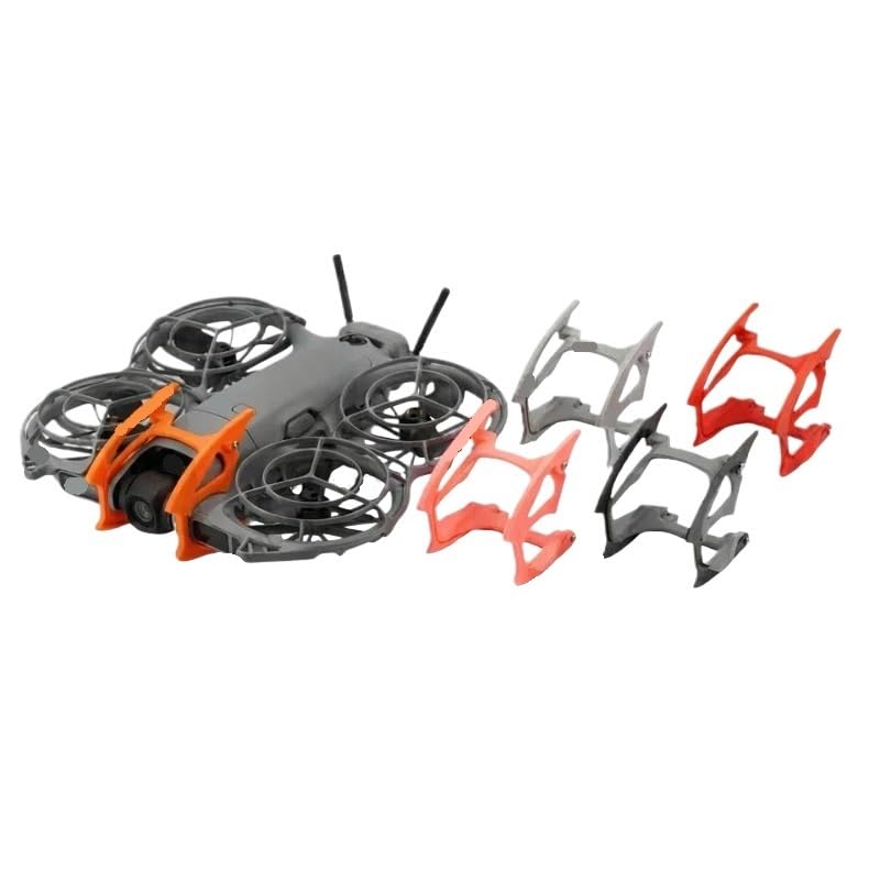 Compatible for DJI Neo2 Kit Protección Gimbal Patín Cola Antena Anillo | Accesorios protección fuselaje dron aéreo(Pink gimbal guard)