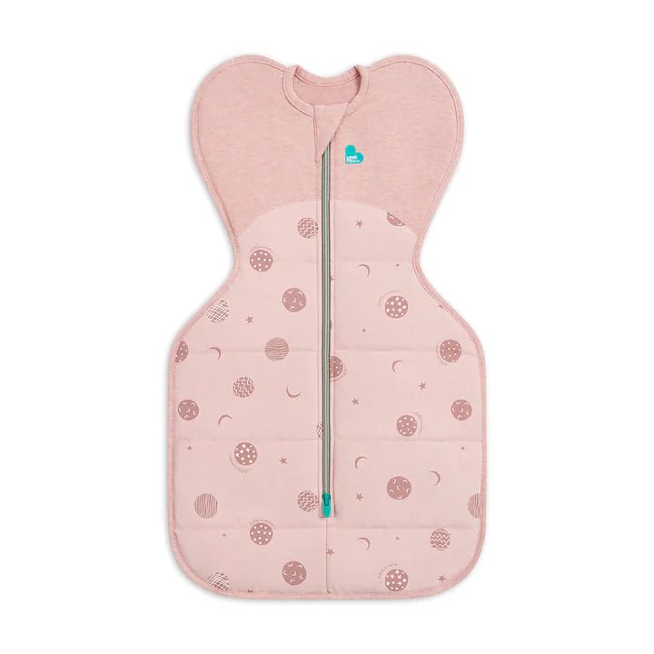 Image of Love to Dream Swaddle UP Lite, Luxuriously Silky Soft Viscose from Bamboo, Snug Fit Helps Calm Startle Reflex, New Born Essentials for Baby, 0.2 TOG, 13-19 lbs, Light Pink Superstar