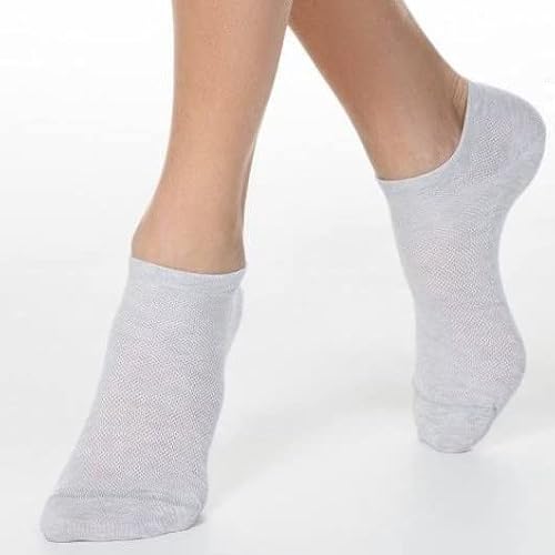 3 Pack Unisex Ultra Thin Breathable Dry Fit Low Cut Running Ankle Socks Black White Grey Color (White, Medium) #TOP3