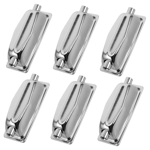 Toddmomy 6pcs Set Drum Lug Connector Snare Drum Lugs Drum Hardware Double Drum Clamp Drum Stand Parts Drum Replacement Parts Snare Drum Accessories Bass Drums Lugs Snare Lugs Silver Metal