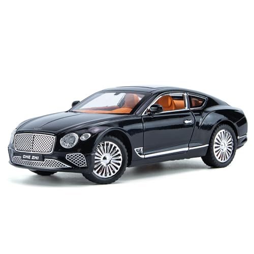 Car Compatible for 1/24 Bentley Continental GT Model Car Alloy Diecast Collectible Pull Back Car Model (Black)