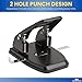 1InTheOffice 2 Hole Punch, Paper Puncher, Low Force Required, Jam Resistant, 28 Sheet Capacity, Black