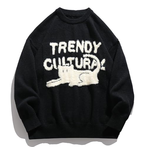 Pull chat homme col rond pour vos moments de détente et sorties décontractées