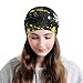 Fashion Beanie Hats for Girls Boys, Grunge Yellow and Gray Carpet Pattern Hedging Head Hat Skull Hat for Cycling Party, Stretch Sleep Cap Windproof Dancer Cap