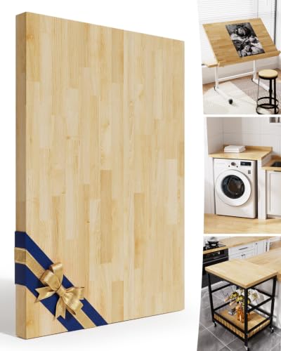Tabla de Cortar de Madera Sólida 36 x 25 x 1.5 pulgadas