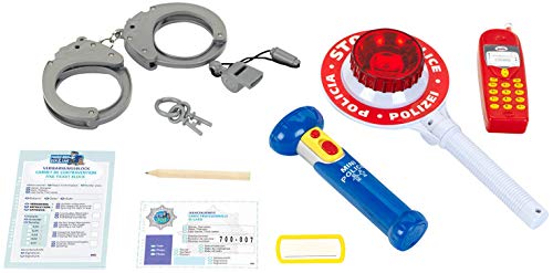 Theo Klein 8850 Polizei-Set | Besteht aus 10 Teilen | Inklusive batteriebetriebener Taschenlampe und Polizeikelle mit Licht | Verpackungsmaße: 40 cm x 32 cm x 4,5 | Spielzeug für Kinder ab 3 Jahren