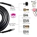 Sewer Jetter Kit for Pressure Washer 30FT，Drain Cleaner Hose 1/4 Inch NPT Corner, Rotating and Button Nose Sewer Jetting Nozzle Kit Waterproof Tape Pearl Corsage Pin and Spanners，5800PSI