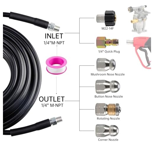 30FT Sewer Jetter Kit for Pressure Washers