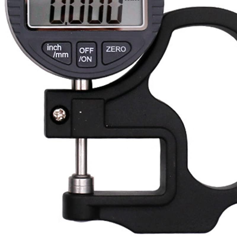 Digital Thickness Gauge Micrometer Large Screen Wide Measuring Range for Paper Film Leather with Comfortable Grip Thumb Lightweight Compact for Accurate Measurement
