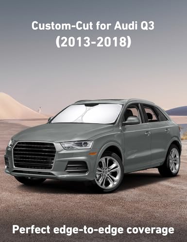 Image of EcoNour Windshield Sunshade Compatible for Audi Q3 2013-2016 2017 2018, Sun Visor for Front Windshield & Window Sun Shade Cover, UV Heat Blocker & Protector, Car Accessories