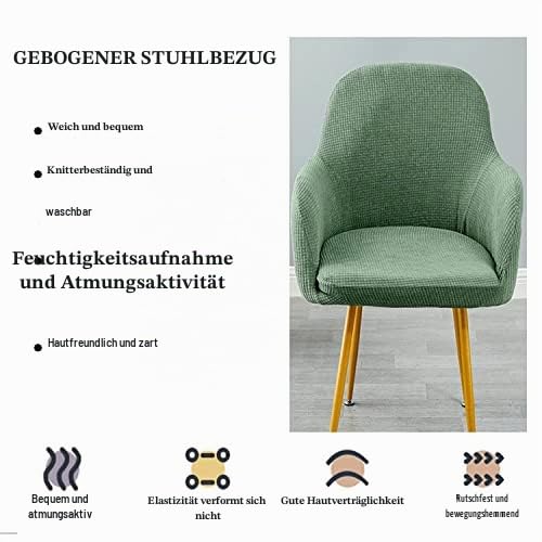 Stretch Stuhlhussen-Bezüge Stuhlbezug Mit Armlehne 4/6er Set Esszimmerstuhlbezug Hochlehner Stuhlbezug Schonbezug Stuhl Abdeckung Schonbezug Für Esszimmer, Büro Schutzhülle