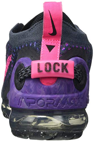 NIKE Women's W AIR Vapormax 2020 FK Running Shoe, Dk Raisin Pink Blast Black Blue Fox Concord Fireberry, 6.53