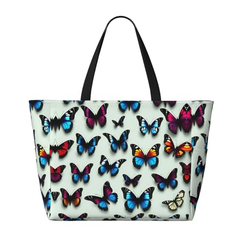Butterfly And Cello Extra Large Tote Bag For Women,Foldable Beach Bag With Pocket Weekender Travel Overnight Bag2