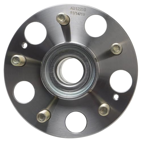 Image of Detroit Axle - Pair Rear Wheel Bearing Hubs for Acura 2002-2006 RSX 2004-2005 Honda Civic, Wheel Hub Bearings Assembly Replacement [5 Lug w /ABS]